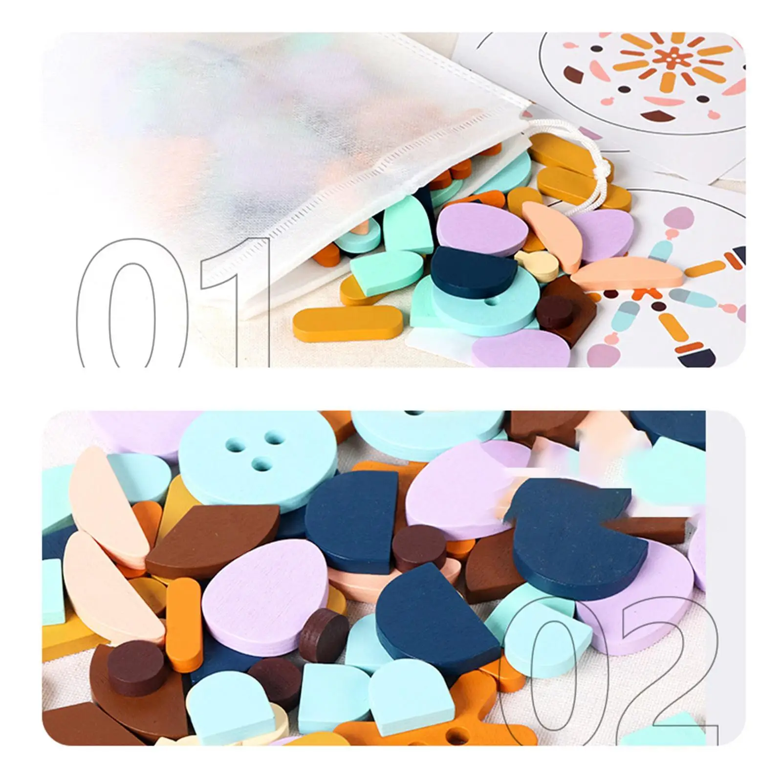 Geometrische Form Puzzle Spielzeug Geburtstagsgeschenke Kinder Lernspielzeug