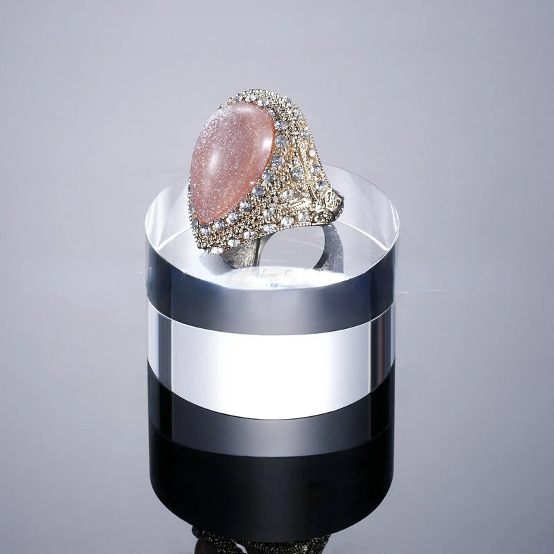 Acryl Transparent Zylindrischen Runde Stange Schmuck Basis Transparent Kleine Ornamente Fotografie Hintergrund Requisiten Schießen