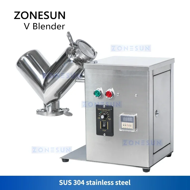 ZONESUN V Blender Powder Mixing Machine miscelatore per polvere secca in acciaio inossidabile ZS-V2