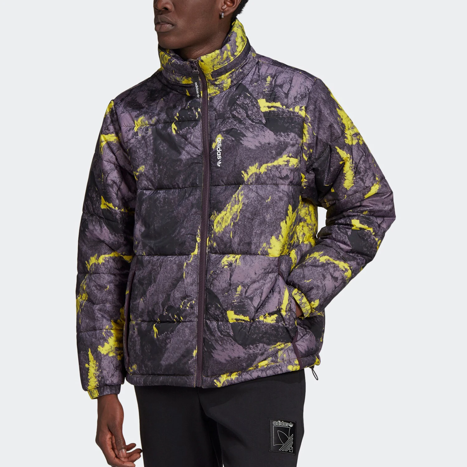 adidas-genuine-clover-new-men's-short-warm-sports-cotton-jacket-ge1286