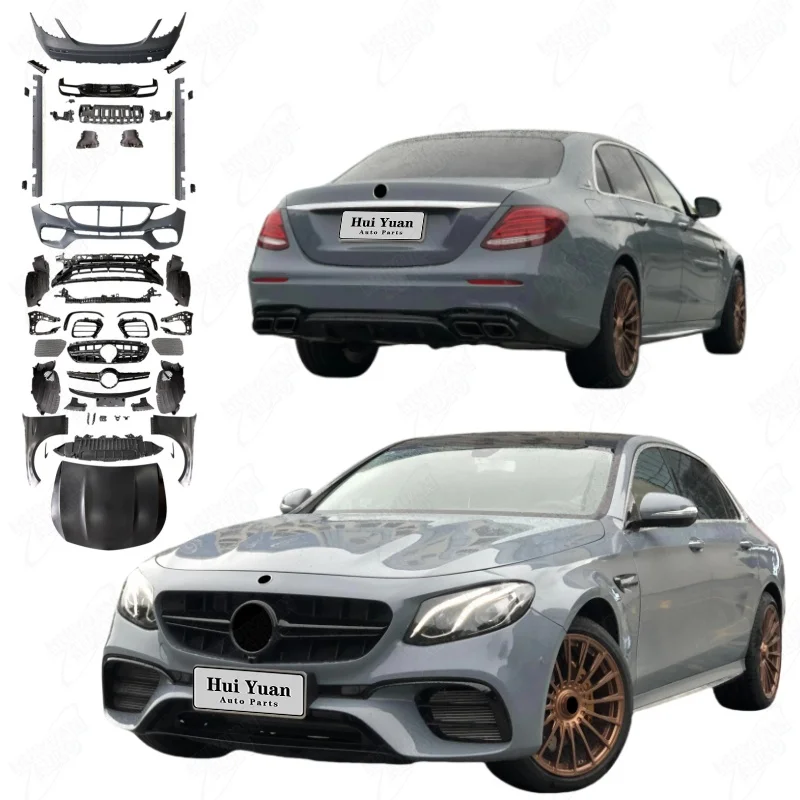 

Car Bumper for E-class W213 2016-2020 Facelift E63s Wide Bodykit Front Car Bumper Grille Fenders Hoods Diffuser Tips