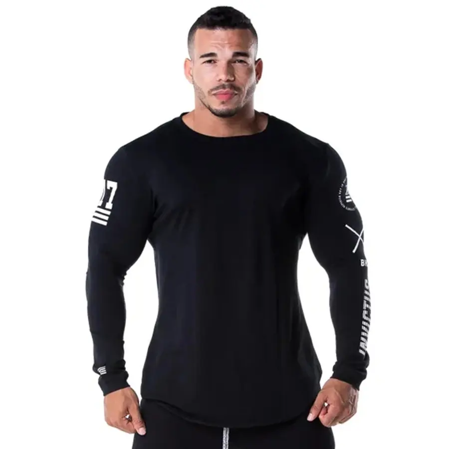 Men Gym Fitness Compression Running Sport Quick Dry Shirts Skinny Long Sleeve T-shirt Male Jogging Training Tees Tops Clothing