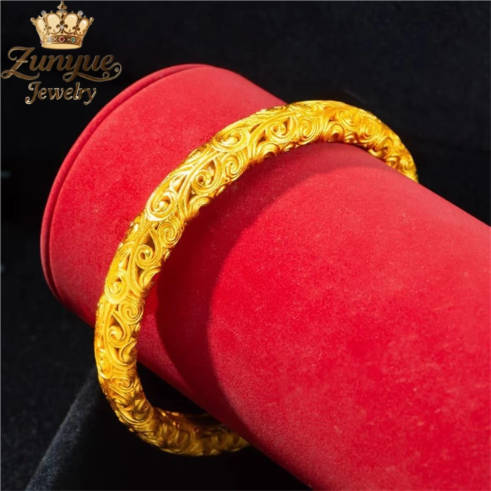 

Песочное золото, благоприятный браслет с выдолбленным облаком, ювелирные изделия класса люкс, модные украшения, изысканные подвески, популярный элегантный подарок