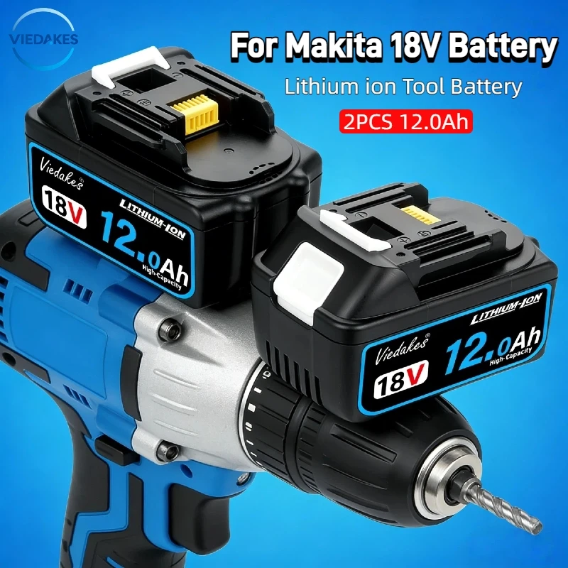 

18V 12Ah High Capacity Battery, For DTD173 Impact Driver, for Makita 18V battery BL1840 BL1860 BL1830 BL1850