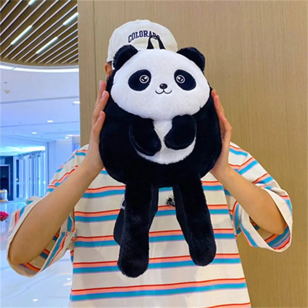 Cute Cartoon Plush Shoulder Bag Animals Panda Kindergarten Plush Backpack Plush Toy Coin Purse Baby School Bag Kids Phone Bag