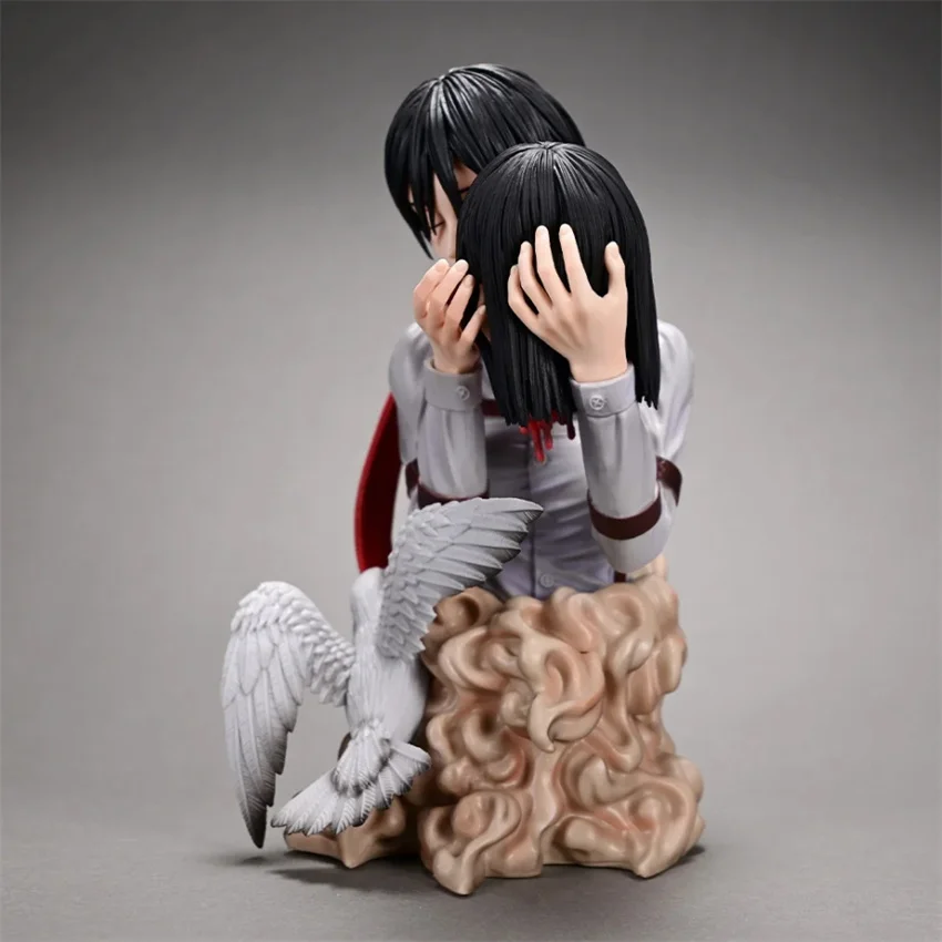 22CM Attack On Titan Mikasa Ackerman Kiss Of Death Anime Figure PVC Action Figure Game Statue Model Collection Toys Doll Gifts