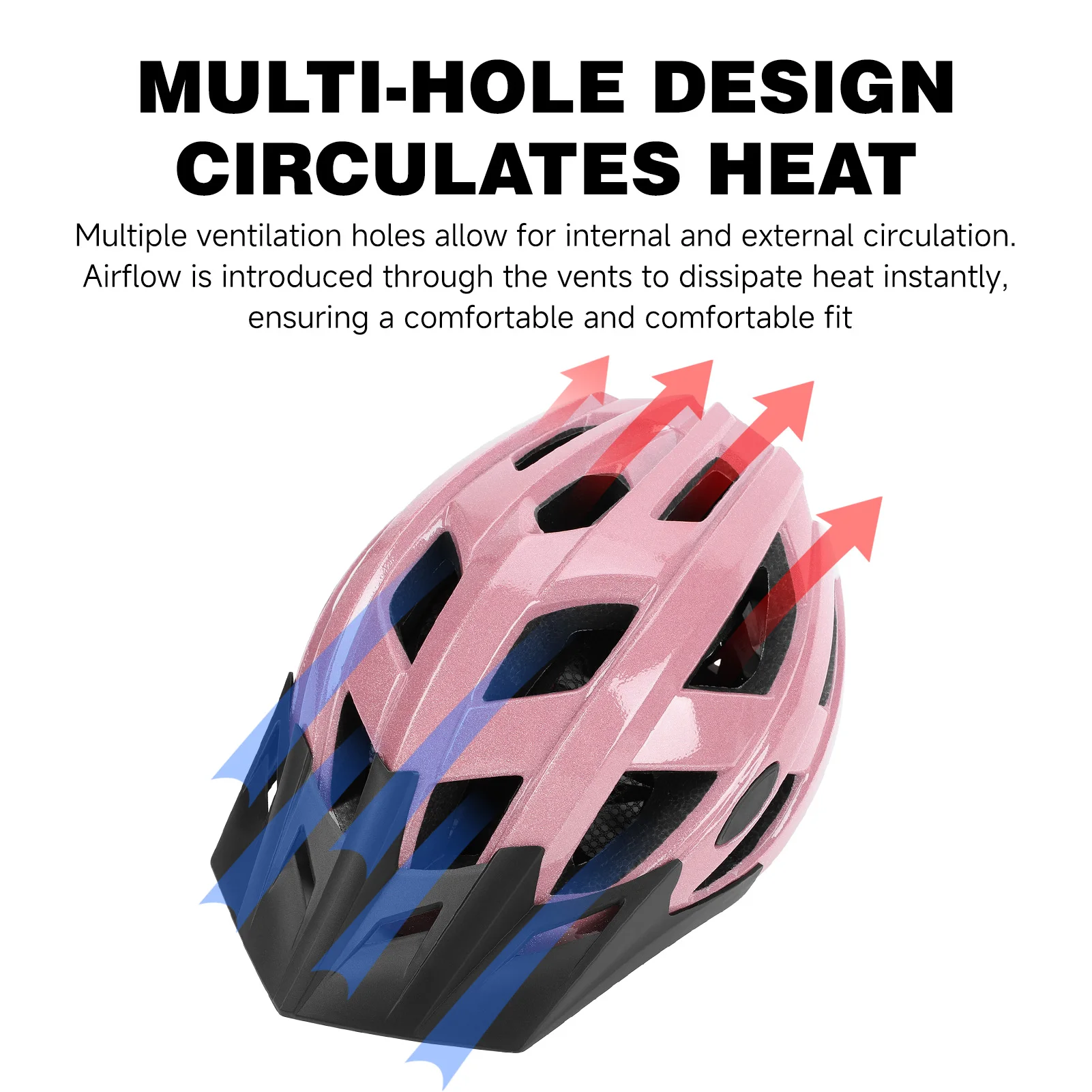 Bike Helmet with Removable Sun Visor Adult Riding Helmet Lightweight Breathable Cycling Helmet for Road Bikes and Mountain Bikes