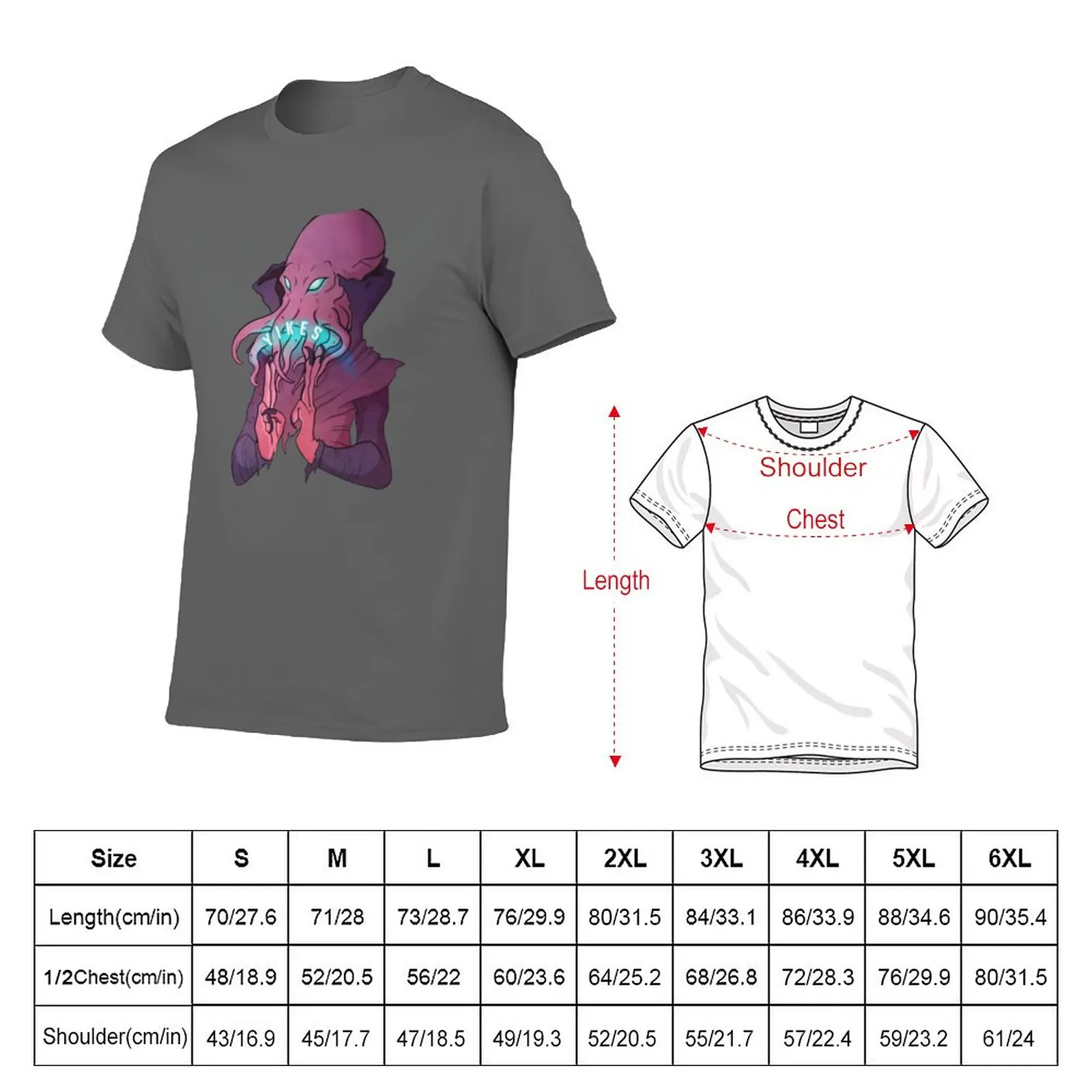 New Yikes of the Mind Flayer T-Shirt Aesthetic clothing oversized t shirt designer t shirt men