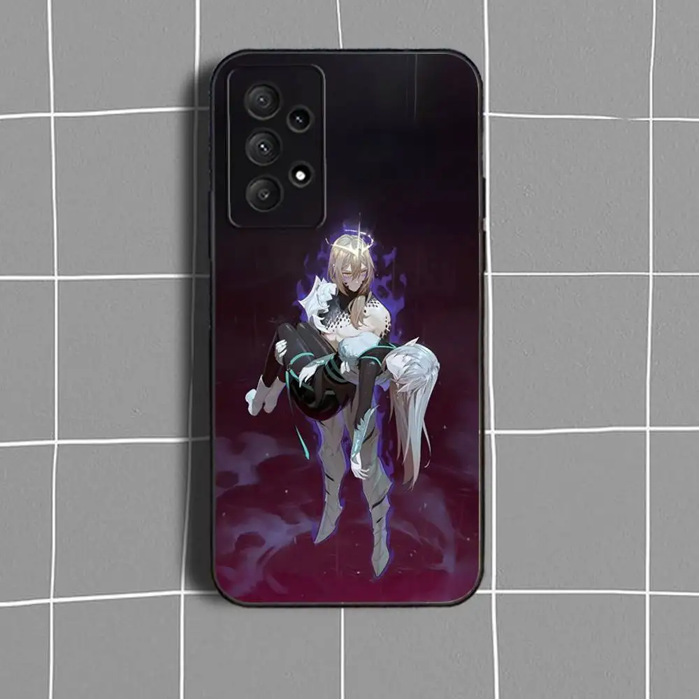 حافظة هاتف B-Beginning After End لهاتف Samsung Galaxy A73,31,32,72,41,53,52,71,22,5G,Note,J7,8,9 غطاء أسود ناعم