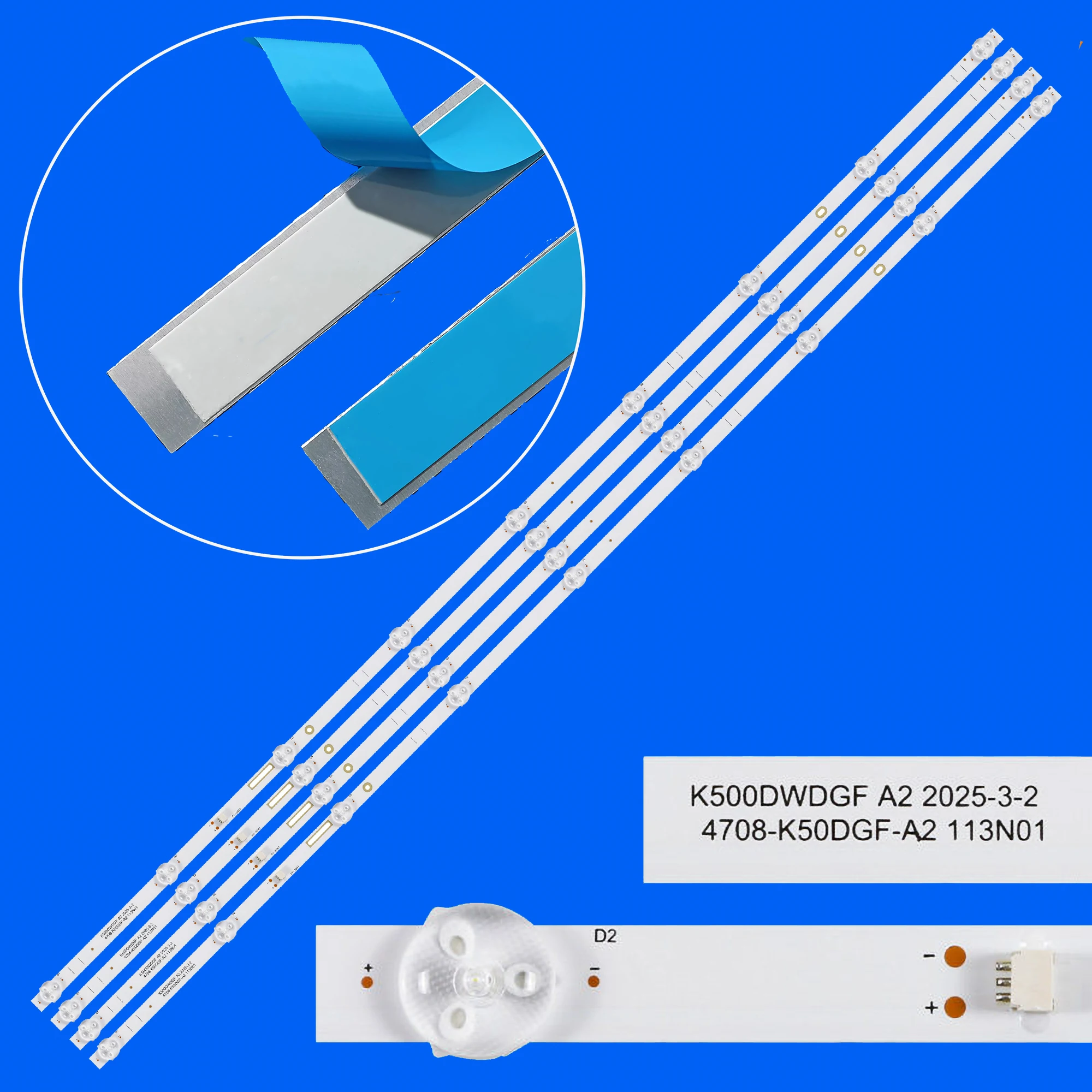 Tira de retroiluminación LED para CV500U5-T01 G50atv22 SI50URF PG50SKA 50UD-AWMB YE-50020GFSG5-K 50UGC5500S 4T-C50EL8UR K500WDGF A2
