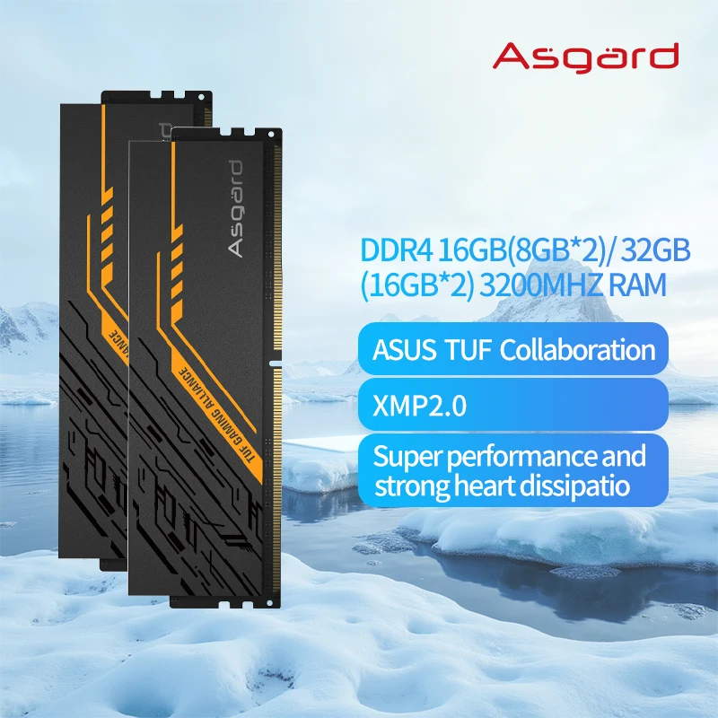 Оперативная память Asgard TUF серии DDR4 ПК 16 ГБ 32 ГБ 3200 МГц RAM для настольных ПК с затемнением XMP2.0 Настольные игровые оперативные памяти