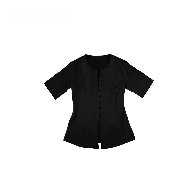 

Повседневное женское платье Ordinarytimes: простота и элегантность, приталенный силуэт, длинный рукав, V-образный вырез, на пуговицах, свободного кроя, из полиэстера и вискозы.