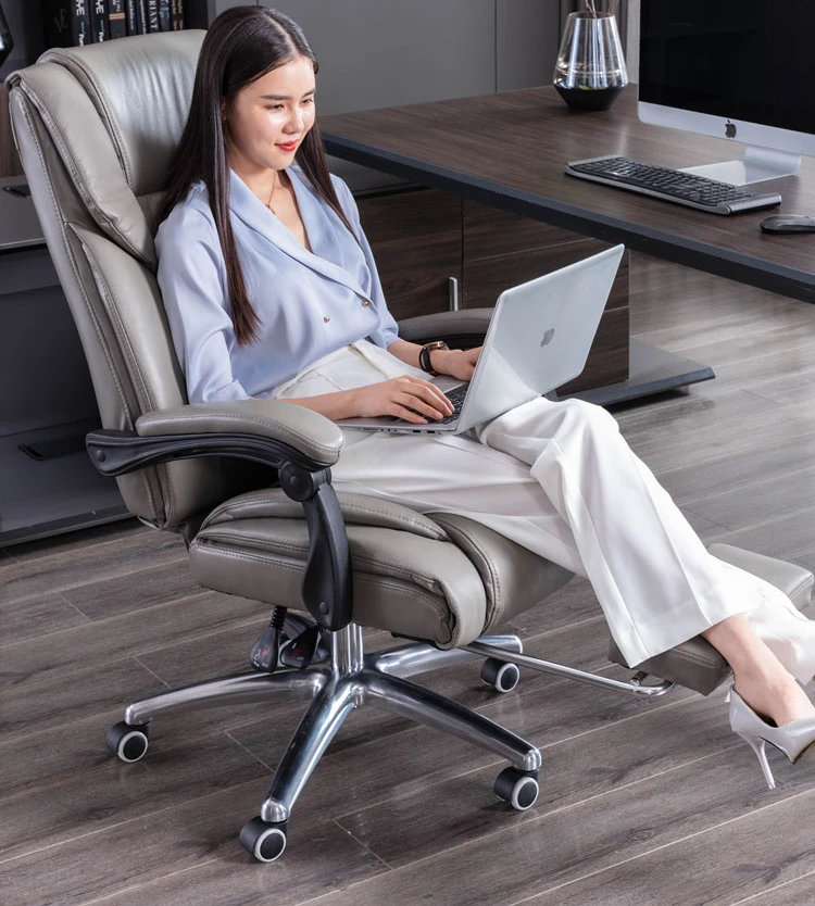 Office comfort, sitting, leather, boss reclining computer, home desk, business chair