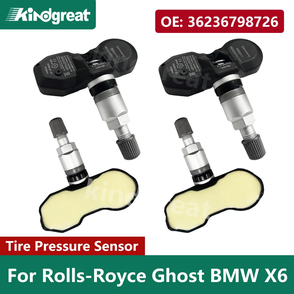 

4PCS/Lot 36236798726 433MHz TPMS Tire Pressure Monitor System Sensor For Rolls-Royce Ghost BMW X6