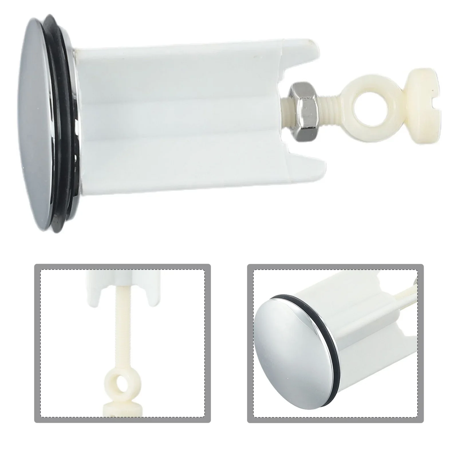 

Brand New Wash Basin Plug Sink Plug White Fittings Pop-Up Plug Portable Practical Replacement Spare Parts Stopper