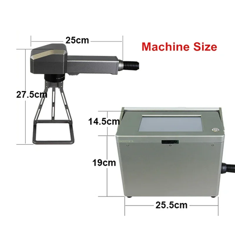 Mini Wireless Handheld Lithium Battery All in One Optical Fiber Laser Nameplate Marking Machine Fiber 20W 30W 50W Max