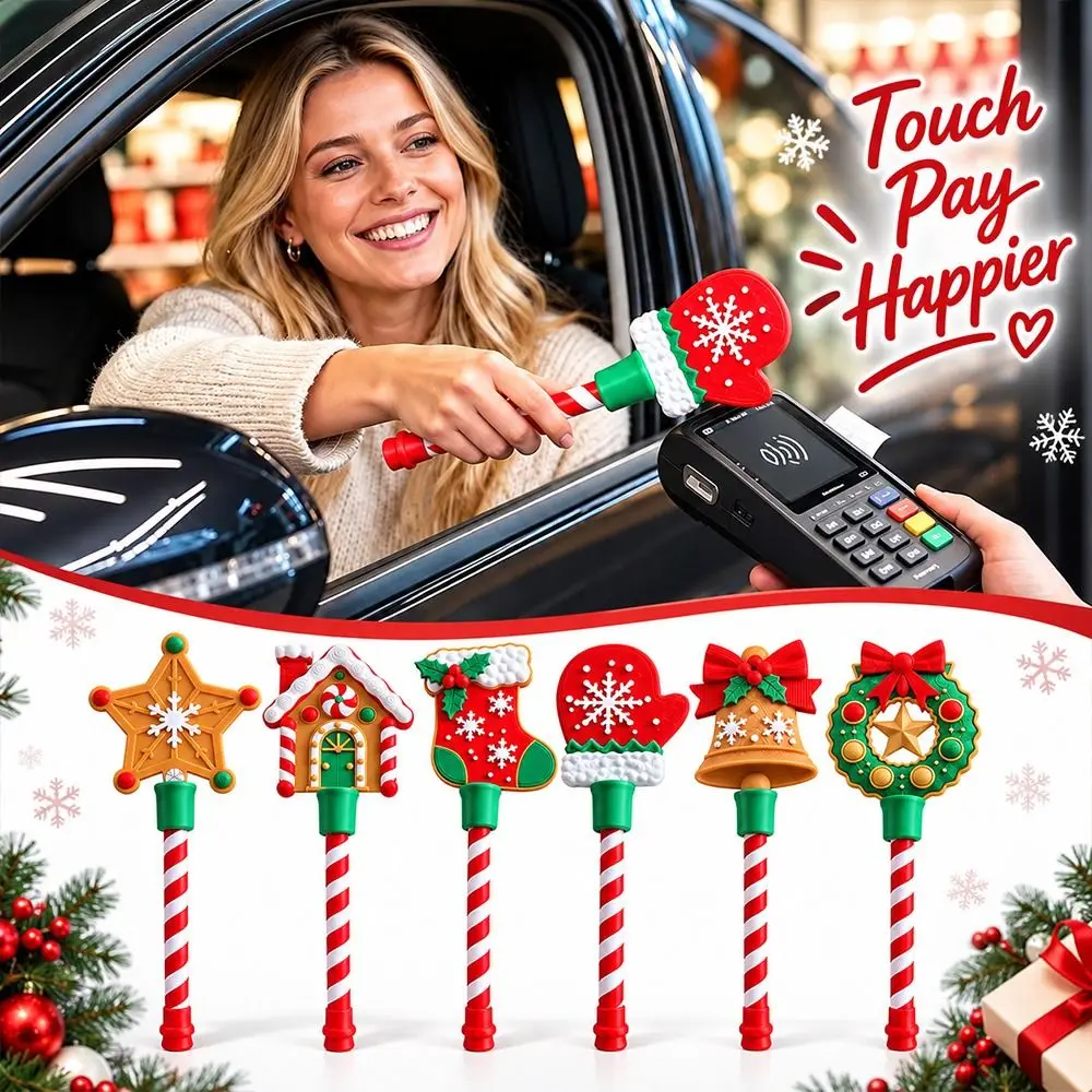 Comfortable Grip Christmas Payment Magic Wand Compact Hidden Card Slot Card Swipe Magic Wand Lightweight Tap To Pay Wand