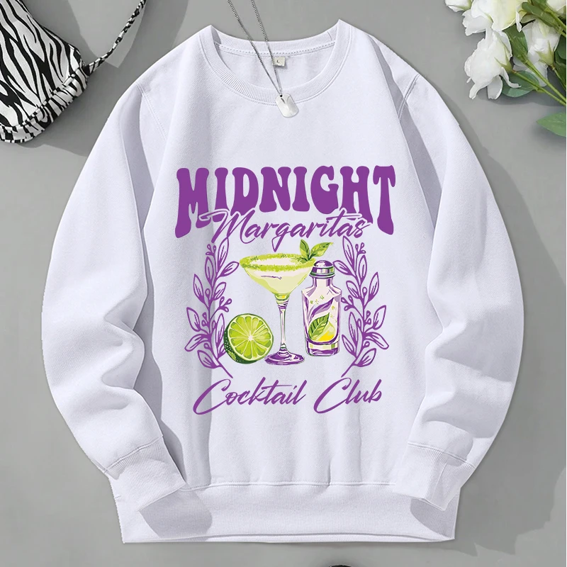 Midnight Margaret Cocktail Club Print Male Sweatshirts Fashion Street Pullover Autumn Soft Sweatshirts Casual Warm New Male Tops