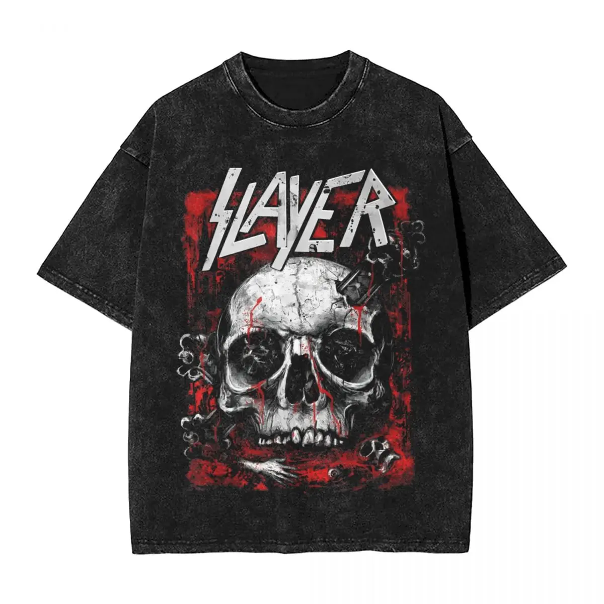 

Slayers South Of Heaven Lake Of Blood T Shirt Washed 100% Cotton Street T-Shirt Rock Band Vintage for Men Women Printed Tees