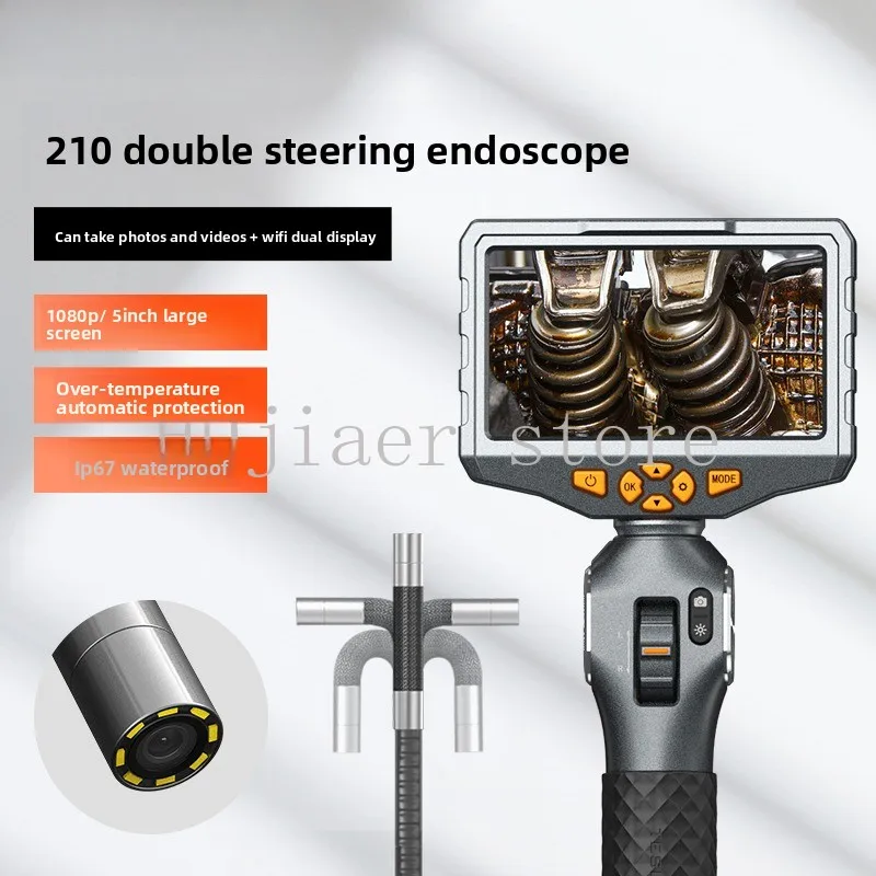 

360 degree steerable endoscope high definition camera probe car engine maintenance waterproof TD500