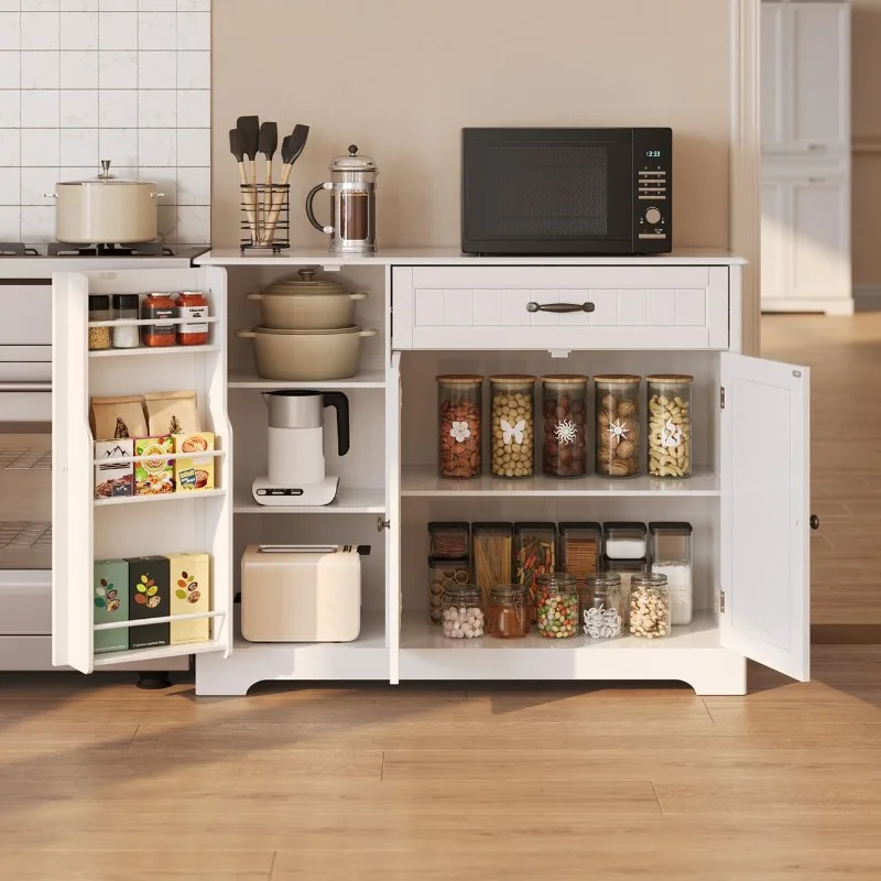 Kitchen Sideboard Buffet Cabinet with Storage Small Coffee Bar Cabinet with Drawer, Kitchen Pantry Storage Cabinet with D