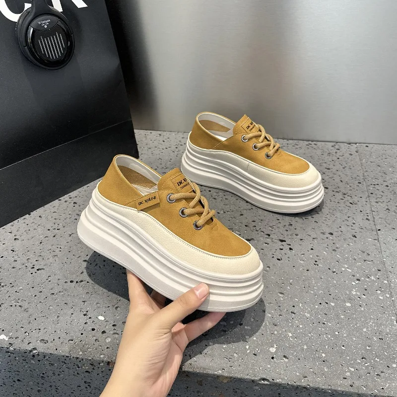 2026 Spring and Autumn New Soft Soled Office Shoes with Round Head and Strap Up, Two Wear Soft Face Breathable Women's Shoes