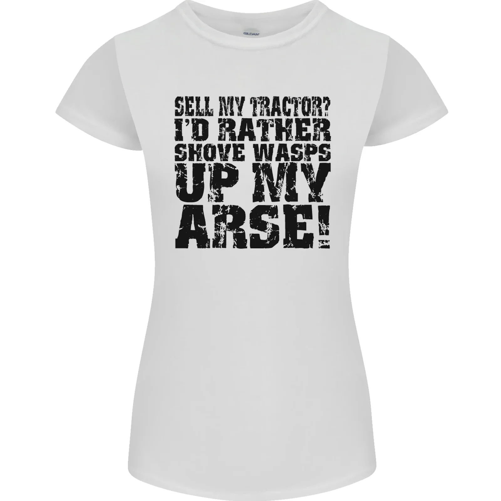 Sell My Tractor? Farmer Farming Driver Womens Petite Cut T-Shirt