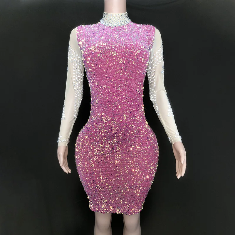 생일 럭셔리 선물 다이아몬드 지퍼 클럽 파티 드레스 Vestido De Fiesta Graduación Sukienki Wieczorowe Luksusowe 눈부신 드레스