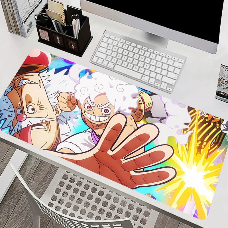 Muismat PC-accessoires Toetsenbordpad Antislip muismat Bureaumat Rubberen tabletpad One Piece Luffy Gaming Extended Pad