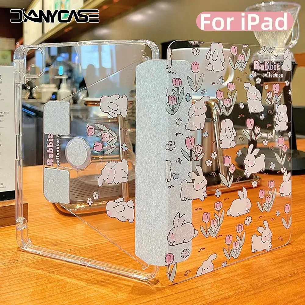 For iPad air 11 2024 Transparent case For iPad mini 6 7 cases Pro 11in M4 10.2 7 8 9th 10.9 Air 4 5 Pro 11 12.9 13 9.7 cover