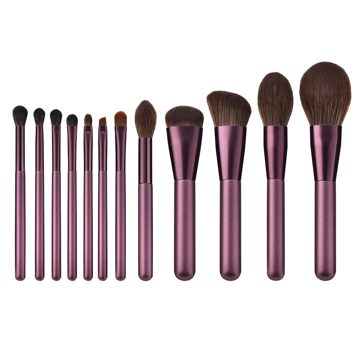 

12 Pcs Makeup Brush Set Contour Brushes for Eye Shadow Foundation Girls Wooden Beauty Tool Collection