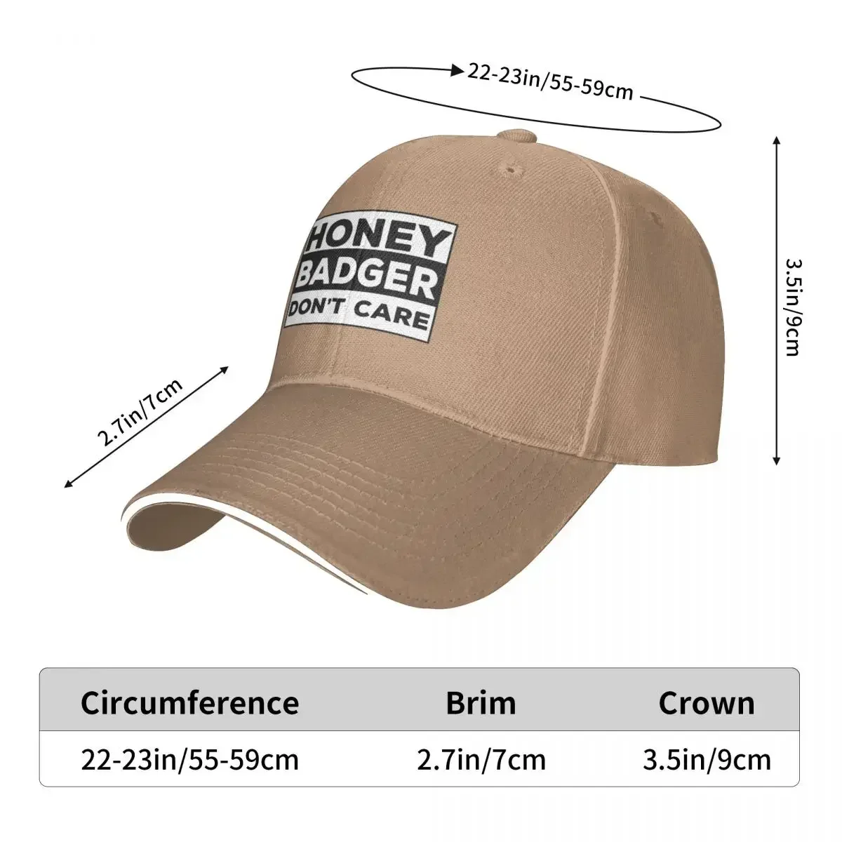 Honey Badger Cap Fashion Casual Baseball Caps Adjustable Hat Hip Hop Summer Unisex Baseball Hats Polychromatic Customizable