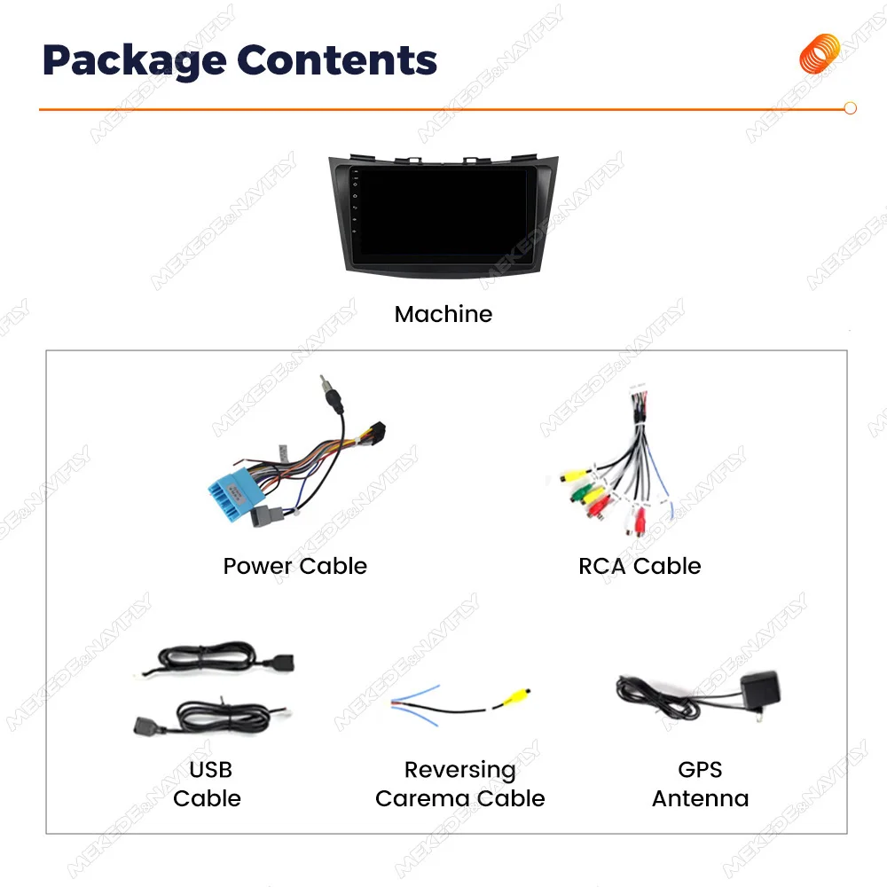 2DIN 9 "أندرويد 14 راديو السيارة لسوزوكي سويفت 2011-2015 CarPlay السيارات مشغل وسائط متعددة RCA BT WIFI Autoradio كاميرا الرؤية الخلفية #6