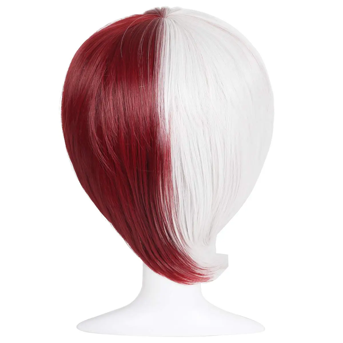 Anime Todoroki Shoto Half Wit Half Rood Anime Pruiken voor Halloween Cosplay Womens Cosplay Pruik Synthetische Pruiken voor Kostuum Partij