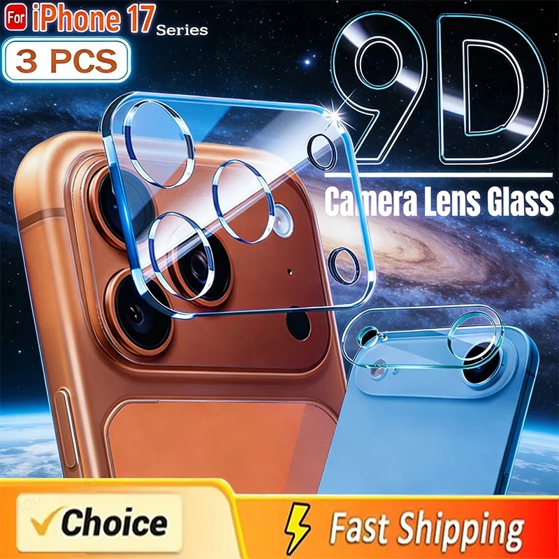 

3PCS Camera Lens Protection Tempered Glass Film For iPhone 17 Pro Max Air 16 14 15 Plus 11 12 13 Mini Lens Protectors Full Cover
