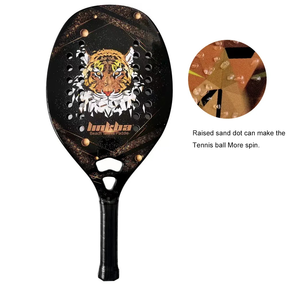 Beach Tennis Paddle Pro Beach Tennis Racket Carbon Fiber Beach Paddle Racquets Multiple Colors with EVA Memory Foam Core