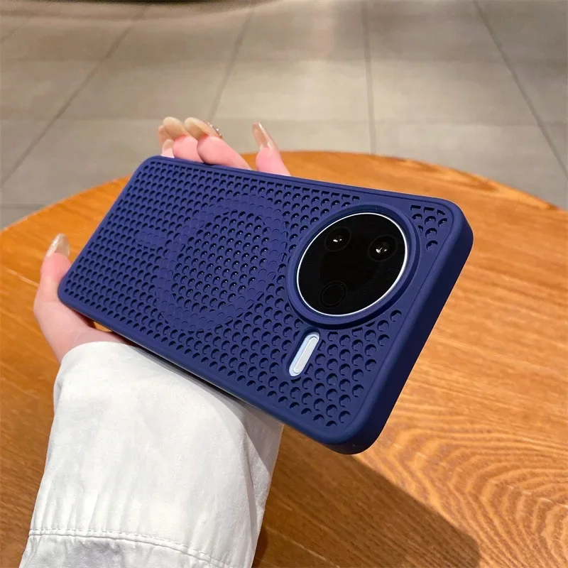 Magnetische Hülle für Xiaomi POCO F7 Ultra F7 Pro, Netz-Abwärme-Schale, Mag-safe-Ladefunktion, Matte Stoßfeste Weiche Schutzhülle – Detail 3