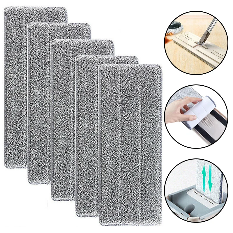 Replacement Microfiber Mop Pad Mops Clothes Home Washable Spray Mop Dust Mop Household Mop Head Cleaning Clothes Pad 33x12cm