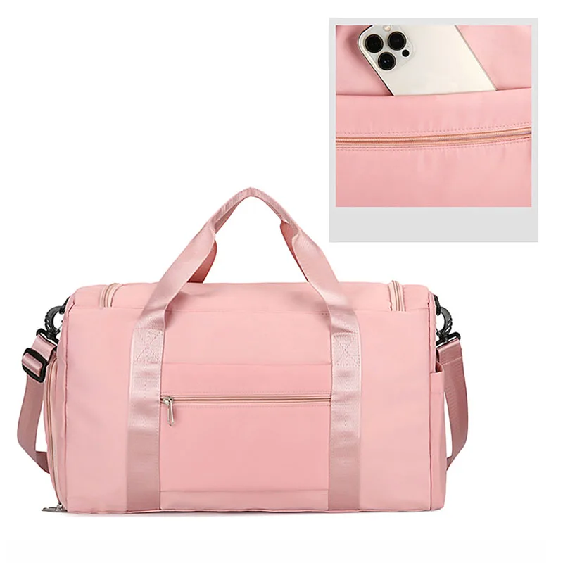 Large Capacity Outdoor Waterproof Travel Bag for Women, Luggage Handbag,Shoulder Bag, Nylon Sports Gym Bag, Female Crossbody Bag