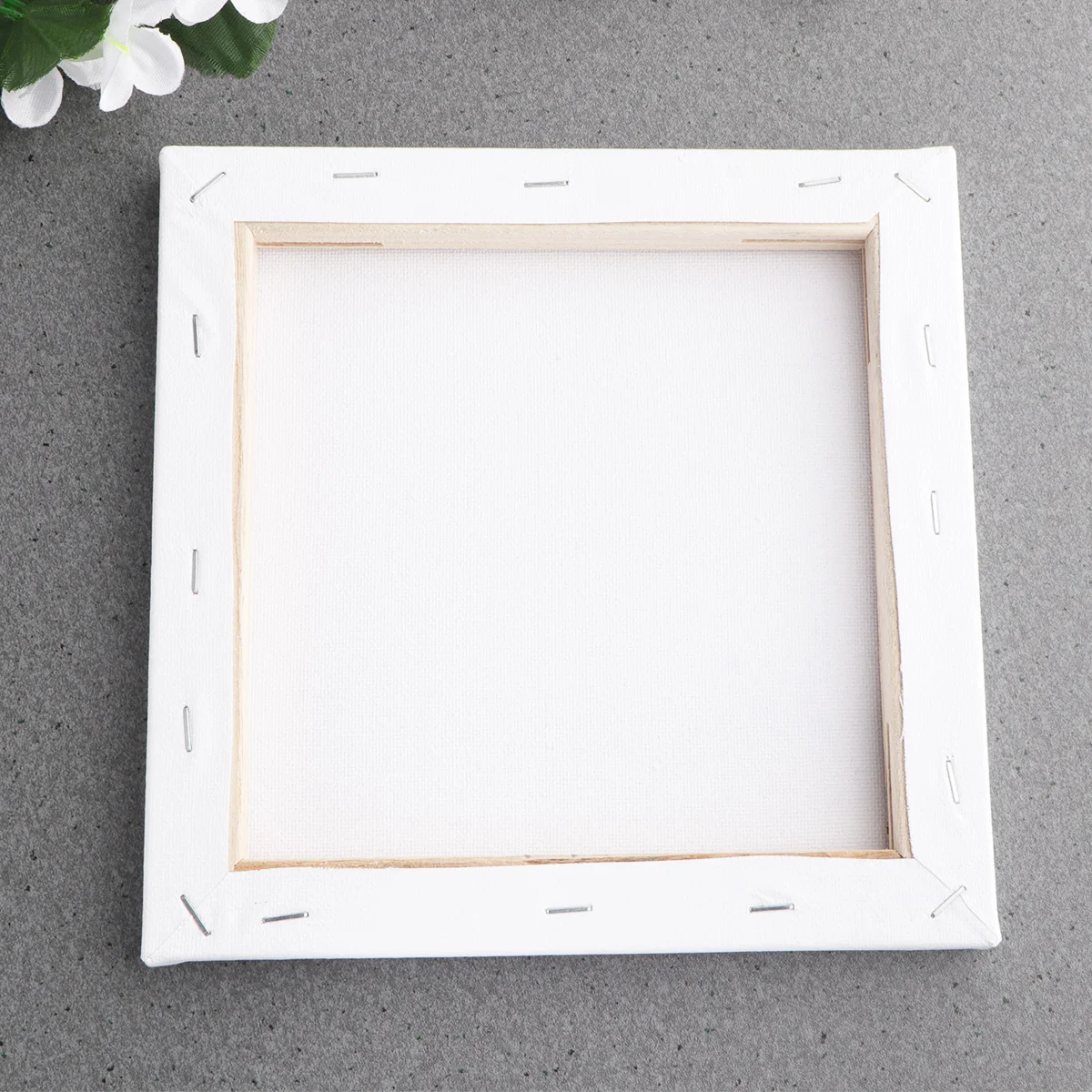 

20x20cm Square Shaped Cotton Wood Oil Painting Canvas Custom Solid Wood Artist Stretched Canvas (White)