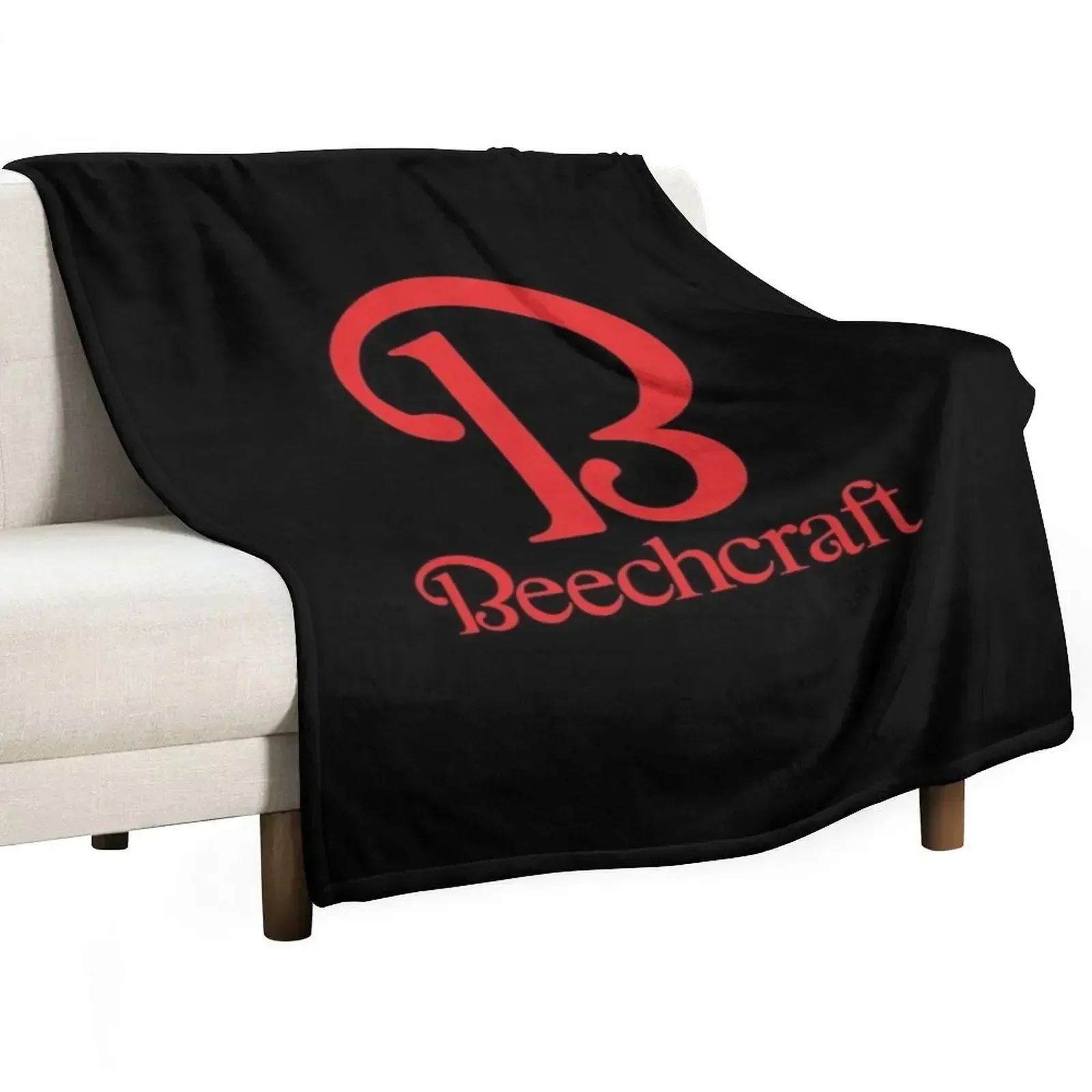 

Beechcraft Aircraft Aviation POCKET SIDE Throw Blanket Thermal Hairys Flannel Fabric Furry Blankets