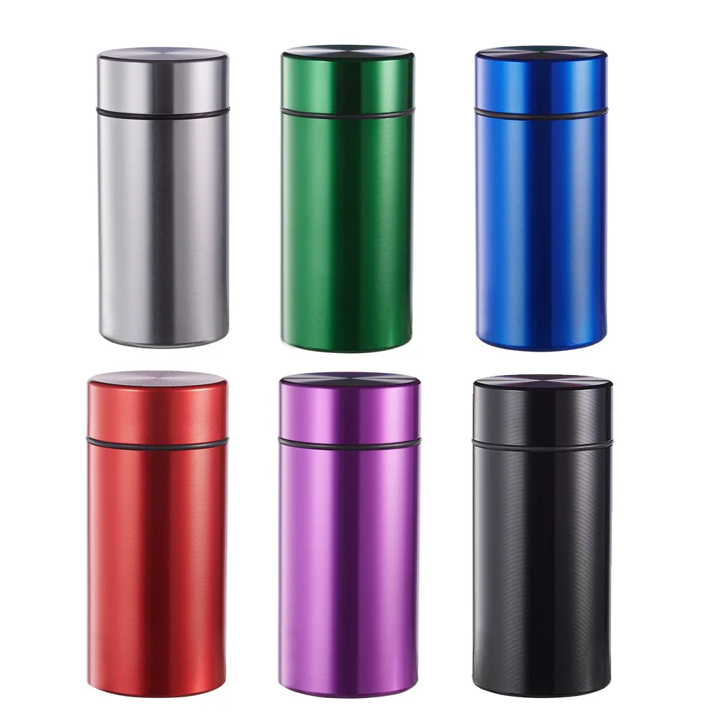 Portable Metal Stash Jar for Herb Tobacco Airtight Smell Proof Waterproof Storage Container Stash Box Smoke Accessories