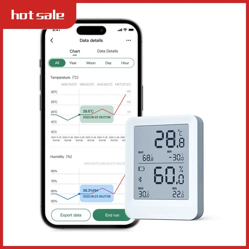 

Регистратор температуры и влажности, Bluetooth-монитор температуры и влажности, поддержка автоматических отчетов данных для инкубационной коробки