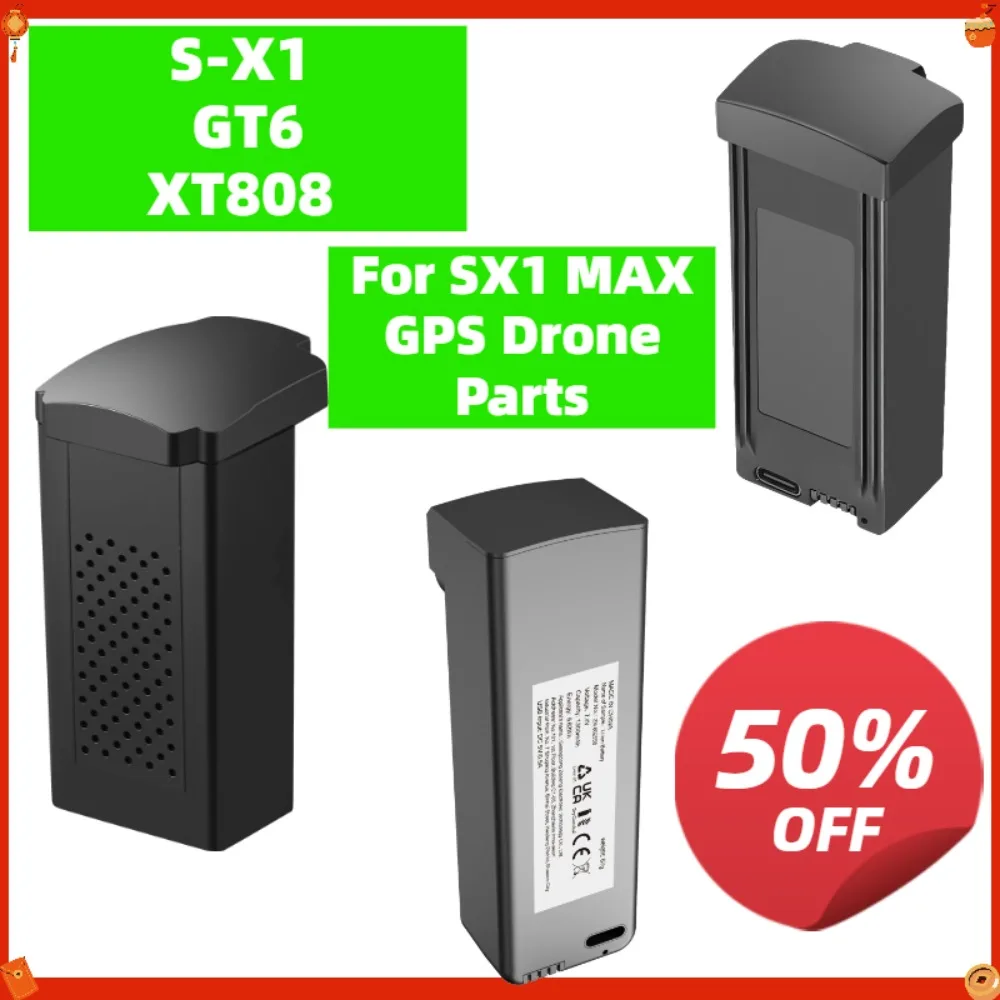 

S-X1 XT808 GT6 Drone Battery 7.4V 1600mAh Battery For SX1 MAX GPS Drone Parts