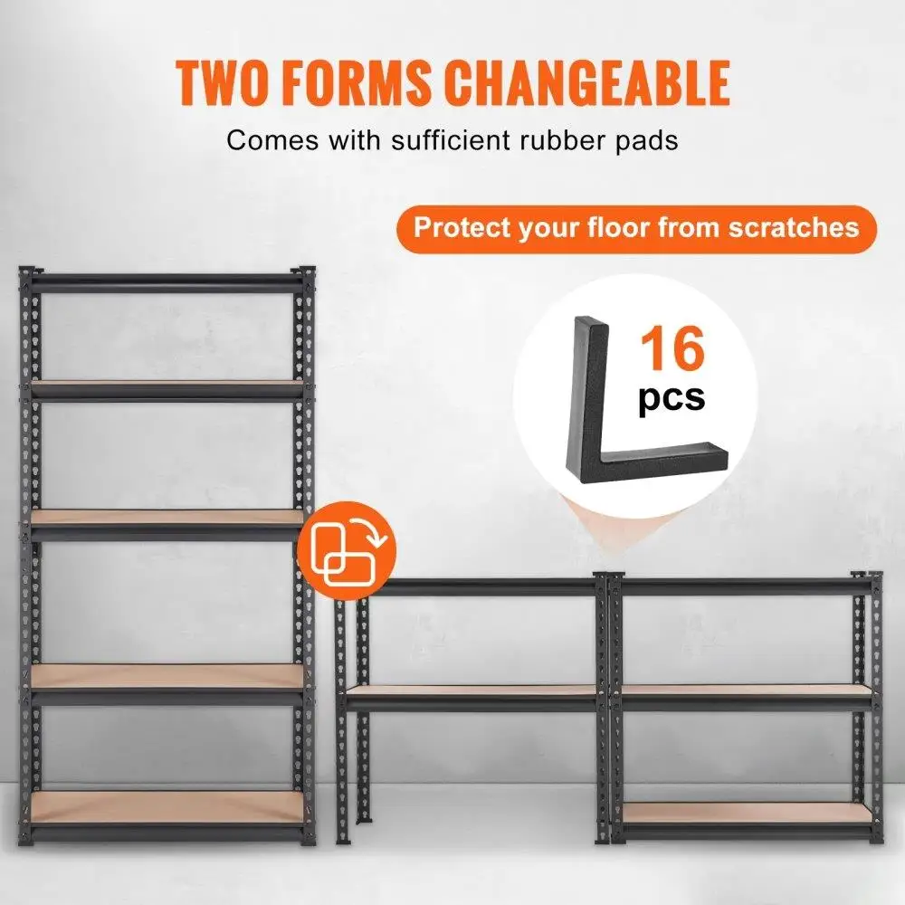 5-Tier Heavy Duty Metal Shelving Unit - Adjustable Storage Rack, 2000 lbs Capacity - 30 L x 12 W x 60 H for Garage, Pantry,