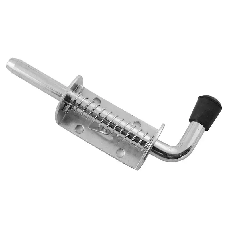 ABUL-10Pcs 5 Inch Stainless Steel Spring Loaded Latch Pin Barrel Bolt 2Mm Thickened Door Lock Brushed