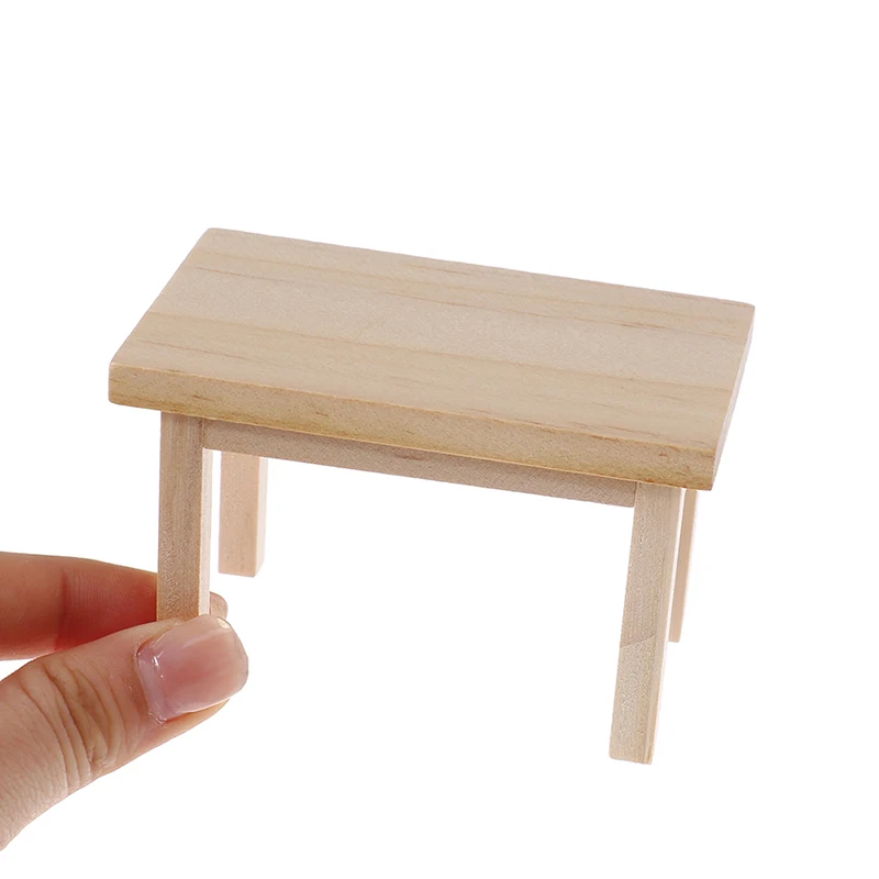 1:12 Dollhouse Miniature Wooden Table Model Furniture Accessories Toys