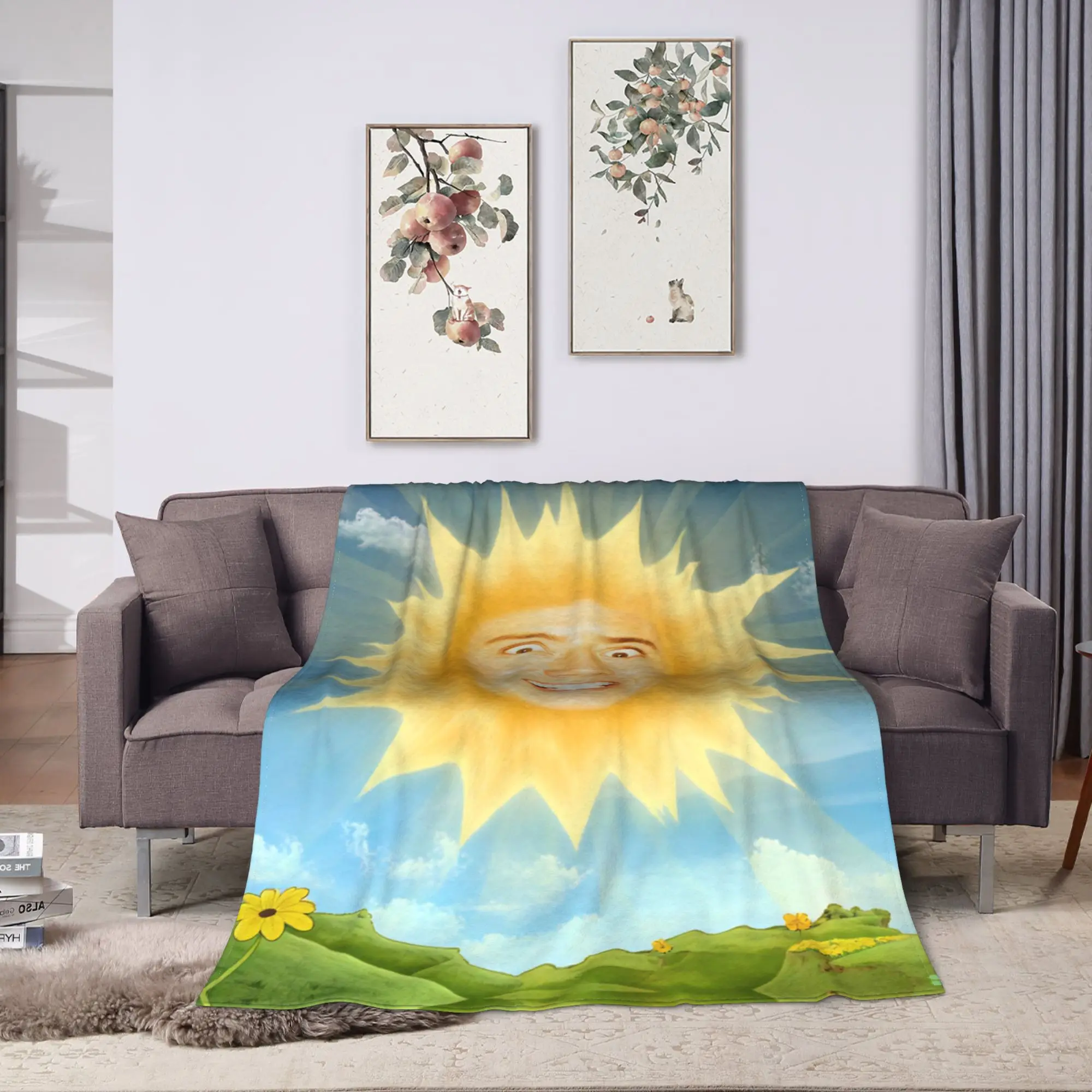 Nicolas Cage Funny Face Flannel Blanket Winter  Super Soft Throw Blanket for Children Outdoor Print Bedspread Sofa Bed Cover