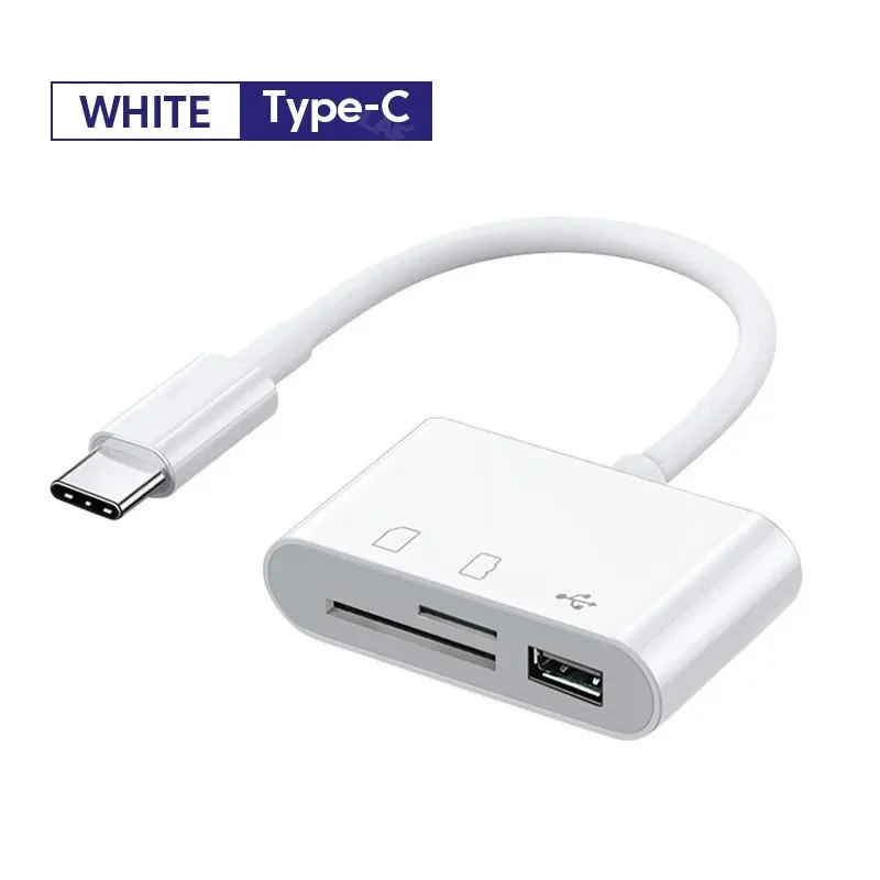 Crouch 3-in-1 OTG USB Type C-adapterkabel TF CF SD-geheugenkaartlezer Schrijver Compact Flash voor Huawei Macbook Samsung Xiaomi