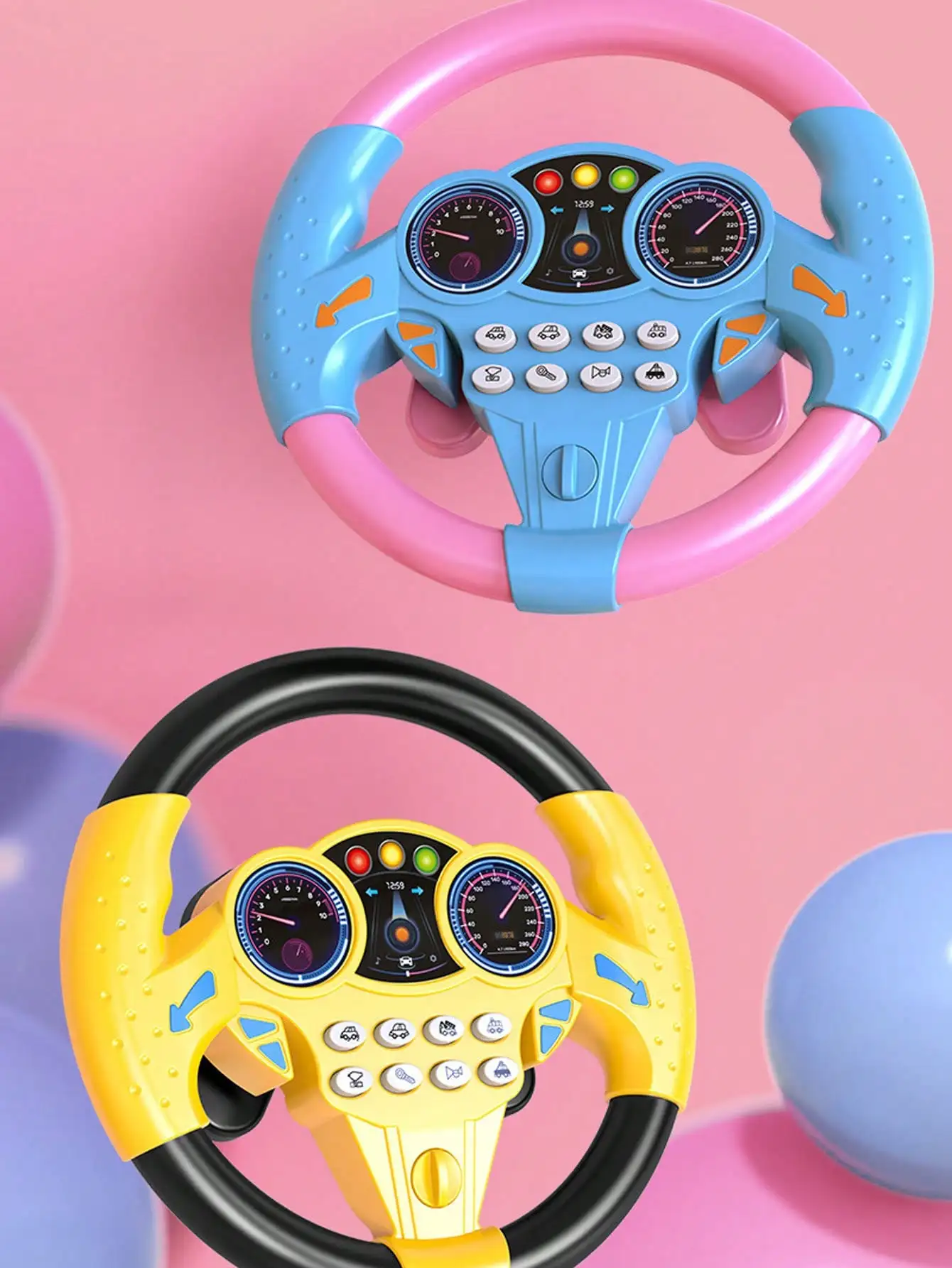 Driving Simulator Controller Portable Driving Simulator Steering Wheel Driver Toys  Puzzle Audible Toys Small Steering Wheel Toy